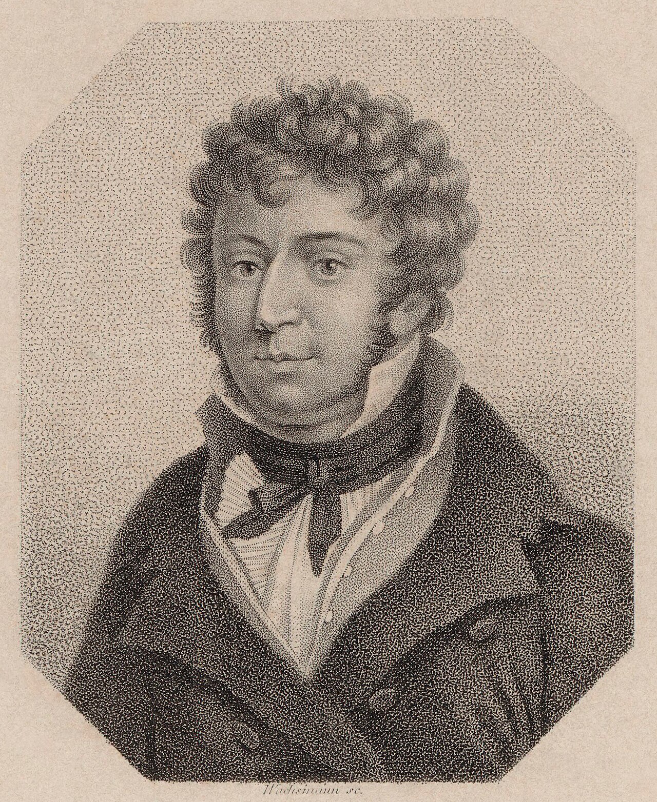 Джон Филд, гравюра по рисунку Антона Ваксмана, около 1820